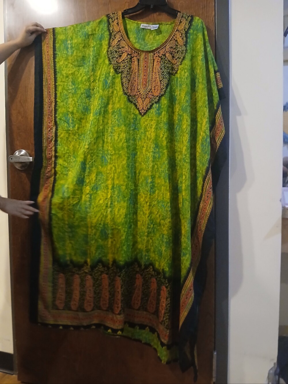 NWOT/ SANTE green paisley boho kaftan